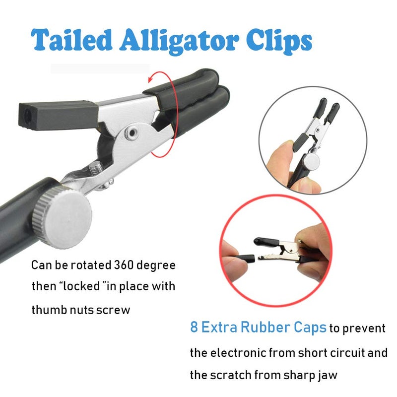 Toolour Magnetic Helping Hands Soldering Third Hand,4 Metal Arms with Adjustable Alligator,Flexible Solder Vise Clamps for Electronics Desoldering Repair Assembly Painting DIY Art Crafts Hobby - Image 5